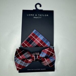 Lord & Taylor NWT boys bow tie and pocket square